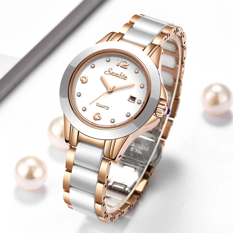 Luxury Watch Women - ساعة Sunkta كاجوال كوارتز نسائية أنيقة