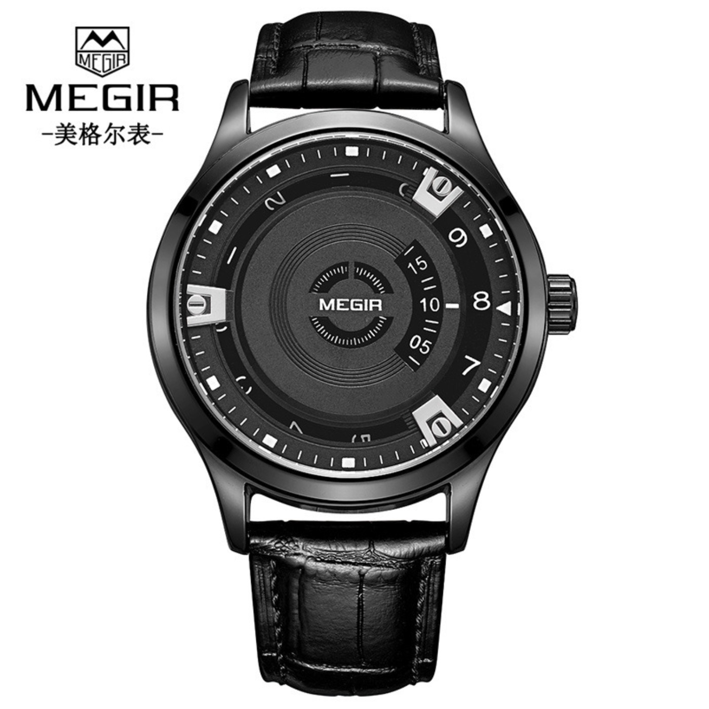 Luxury Watch Straps - ساعات رجالية من MEGIR بحزام جلدي