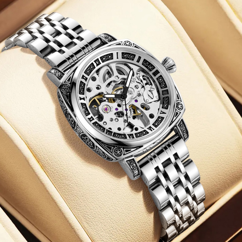 Luxury Watch Value - ساعة يد نسائية ميكانيكية مخصصة بتصميم