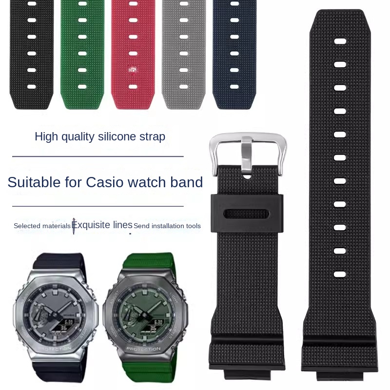 Luxury Watch Casio - حزام ساعة مطاطي مقاوم للمياه للرجال