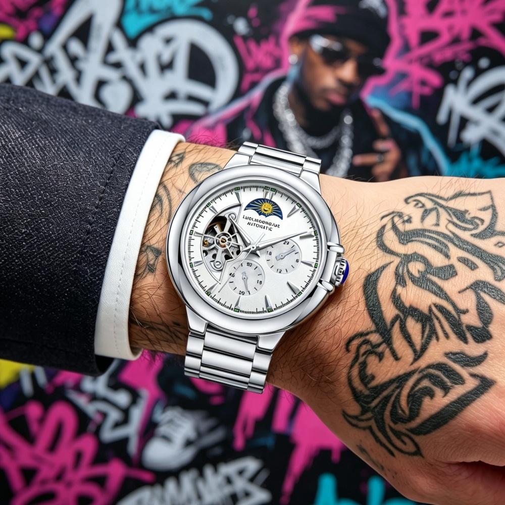 Luxury Watch Value - ساعة رجالية ميكانيكية أوتوماتيكية بالكامل بتصميم
