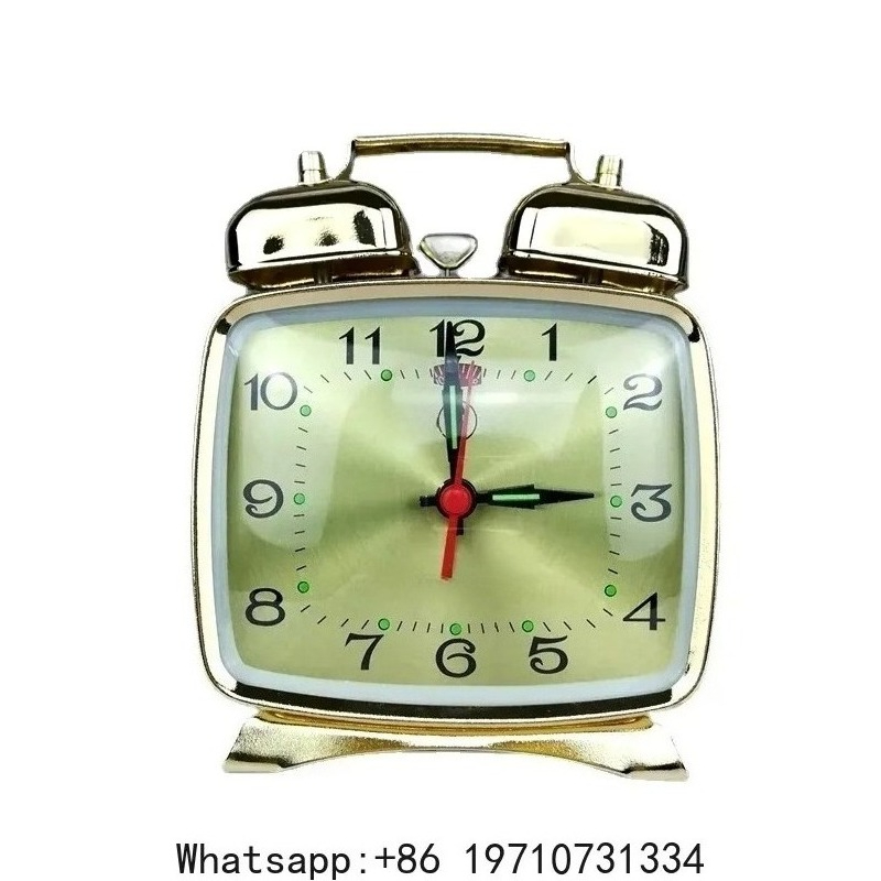 Table Watch Luxury - ساعة منبه ميكانيكية معدنية، ساعة طاولة