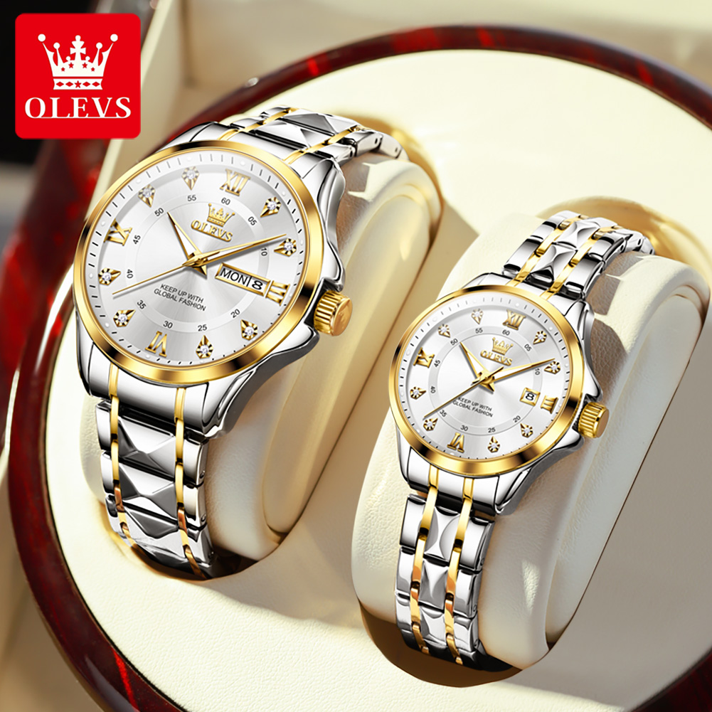 OLEVS 2906 ساعة الزوجين الأصلي - مراجعة Luxury Watch Wallpaper وسعره