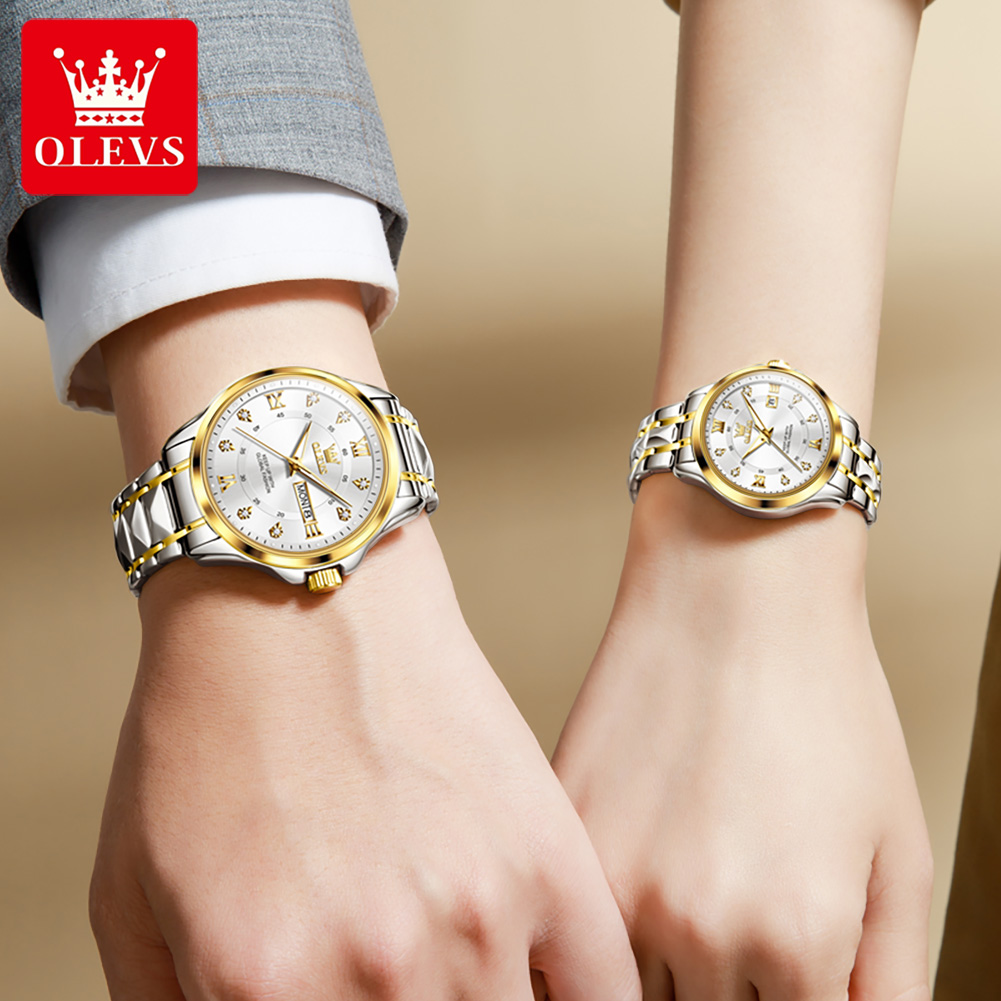 OLEVS 2906 ساعة الزوجين الأصلي - مراجعة Luxury Watch Wallpaper وسعره