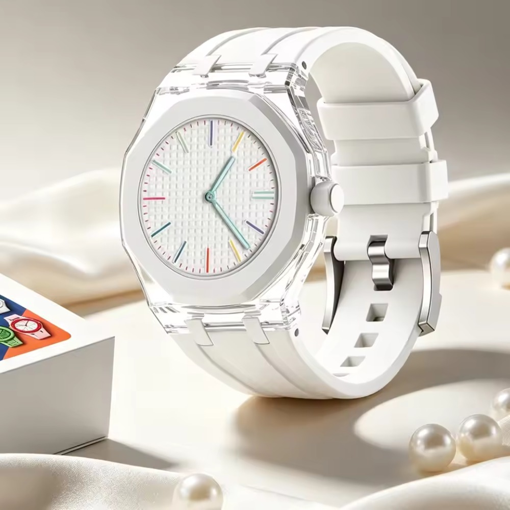 غطاء شفاف + حزام من السيليكون  - مراجعة Luxury Watch Ap وسعره