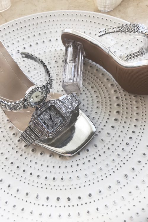 تصميم أصلي ساعة كريستال بكعب ع - مراجعة Luxury Watch Women وسعره
