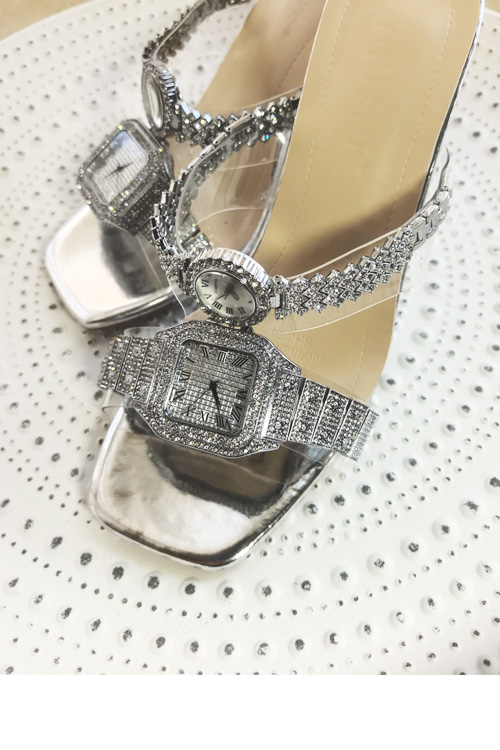 تصميم أصلي ساعة كريستال بكعب ع - مراجعة Luxury Watch Women وسعره