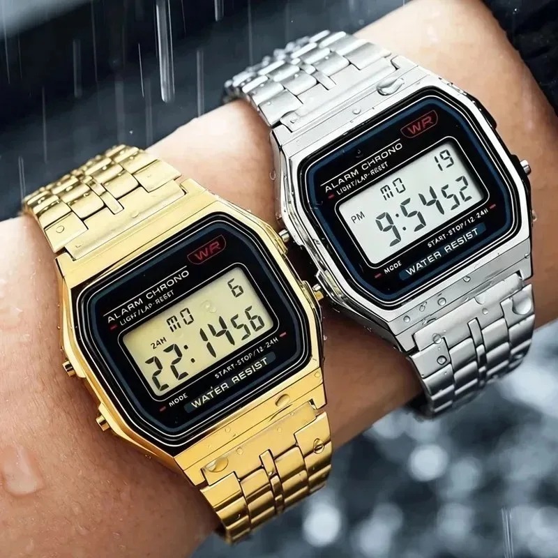 ساعات فاخرة F91W بحزام فولاذي، - مراجعة Luxury Watch Wallpaper وسعره