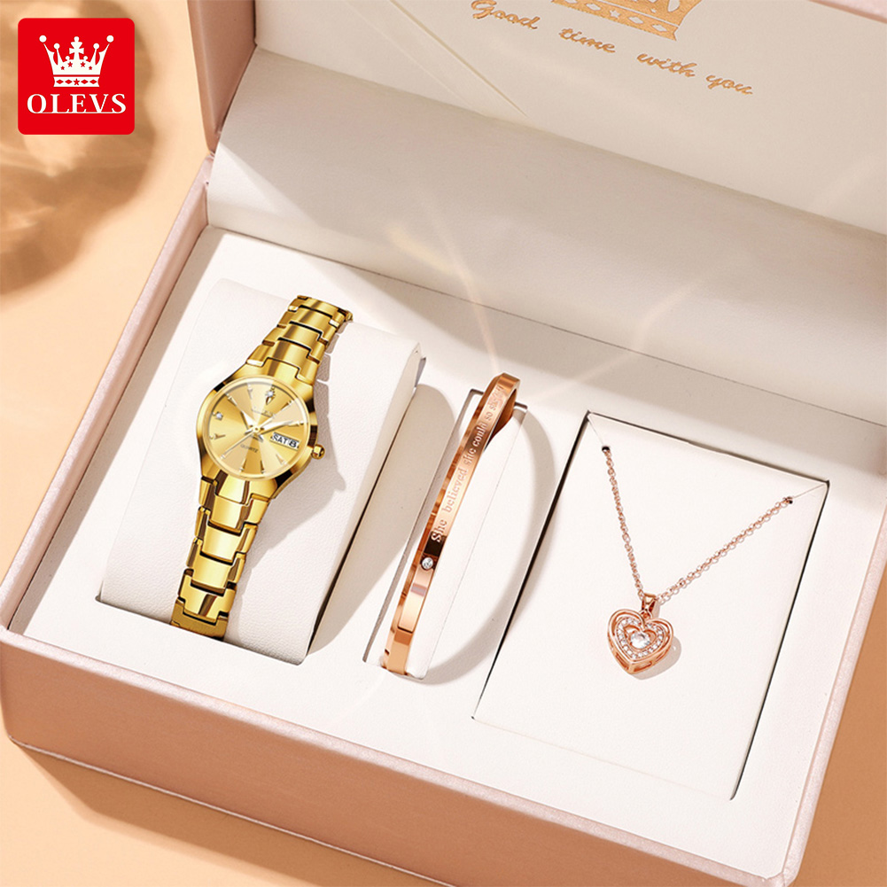 ساعة OLEVS للسيدات 8697 ساعات  - مراجعة Luxury Watch Women وسعره