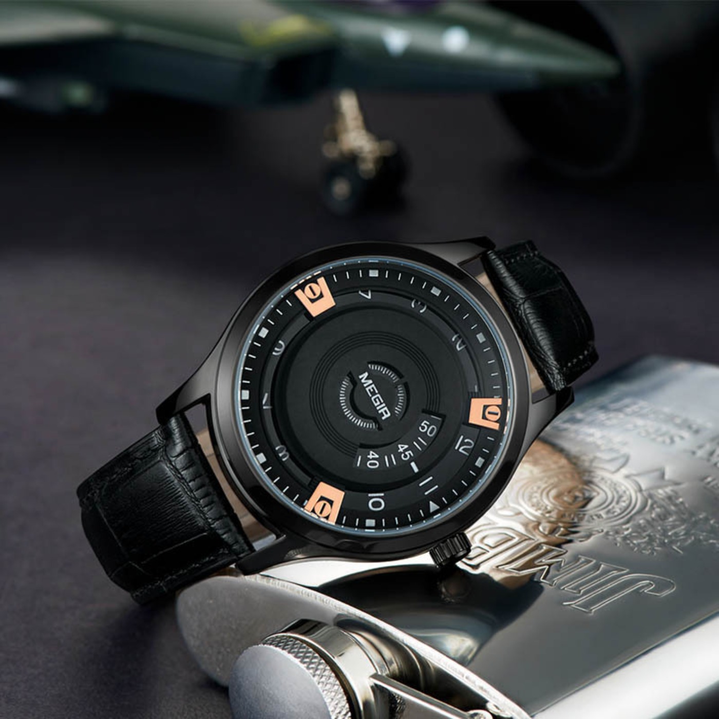 ساعات رجالية من MEGIR بحزام جل - مراجعة Luxury Watch Straps وسعره