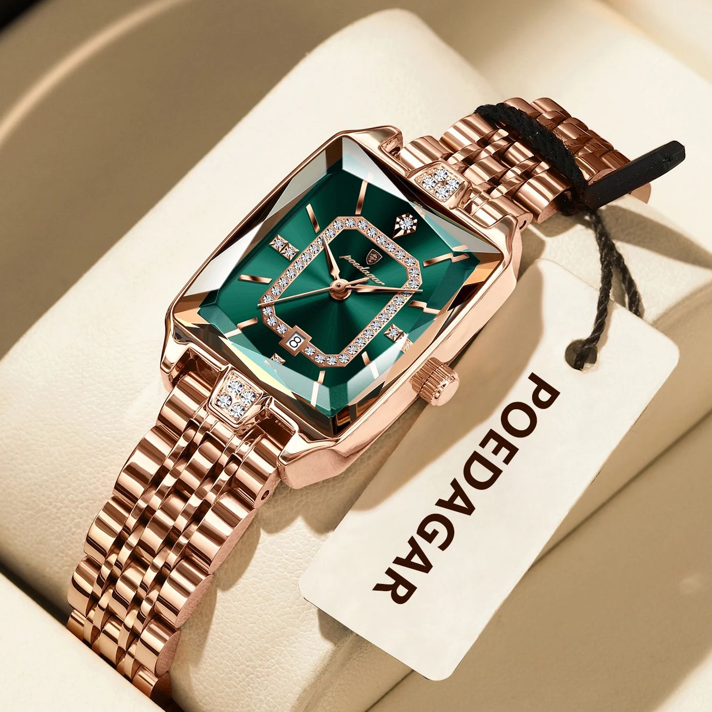 POEDAGAR ساعة نسائية فاخرة مقا - مراجعة Luxury Watch Girl وسعره