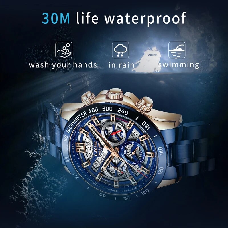 ساعة LIGE جديدة للرجال من أفضل - مراجعة Luxury Watch Low Price وسعره