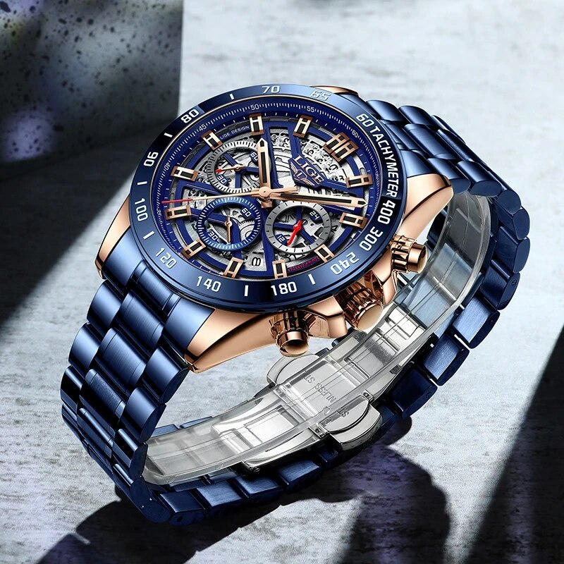 ساعة LIGE جديدة للرجال من أفضل - مراجعة Luxury Watch Low Price وسعره