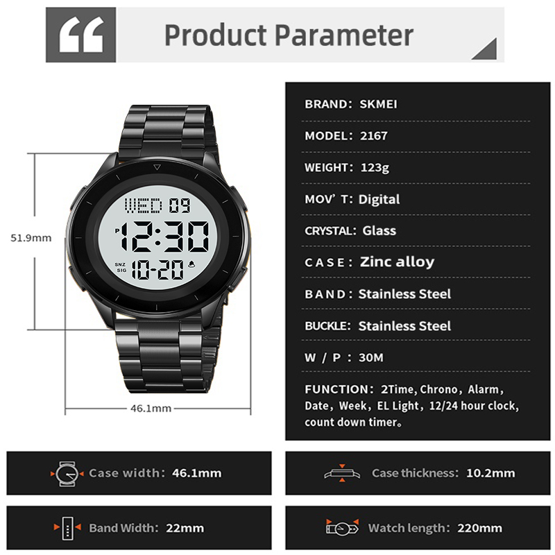 ساعة يد رقمية ليد مزدوجة المنط - مراجعة Minute Repeater Watch وسعره